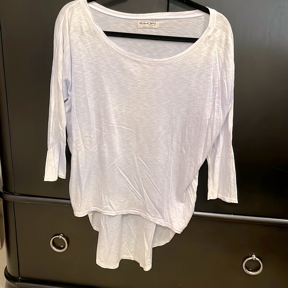 Michael Stars light purple soft 3/4 sleeve shirt.